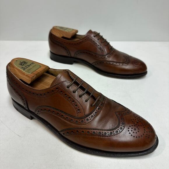 VERY GOOD Cole Haan Oxford Wingtip Cap Toe Bal Brogue Brown Made in USA 9 main image 11